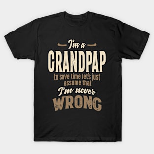 I'm a Grandpap To Save Time - Mens Funny Dad and Grandpa T-Shirt